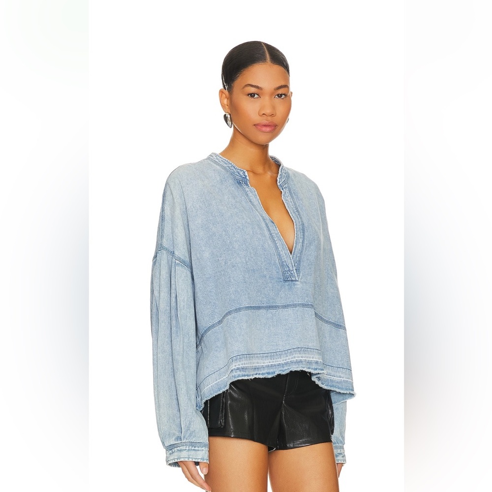 x We The Free Jude Denim Pullover Vintage Indigo - Free People - XS